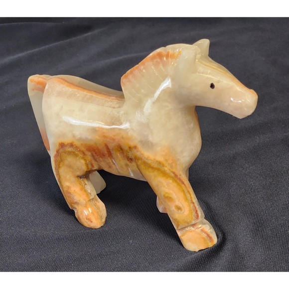 Decorative Collectible Animal Horse Figurine Marble Onyx Handmade Imported NEW - Picture 3 of 10